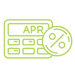 Icon of Calculator and Percentage Sign APR